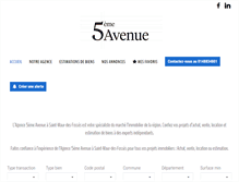 Tablet Screenshot of 5eme-avenue.com